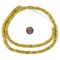 The Bead Chest Vintage-Style Yellow Java Glass Button Beads (8mm)